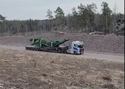 sorteringsverk på en trailer